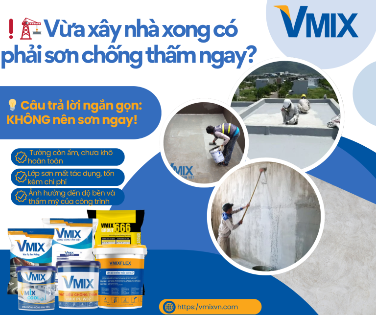 Nhà Mới Xây Xong Có Nên Chống Thấm Ngay? Cẩn Trọng Khi Tường Vẫn Còn Ẩm