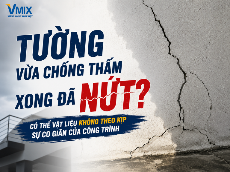 Tường vừa chống thấm xong đã nứt? Có thể vật liệu không theo kịp sự co giãn của công trình