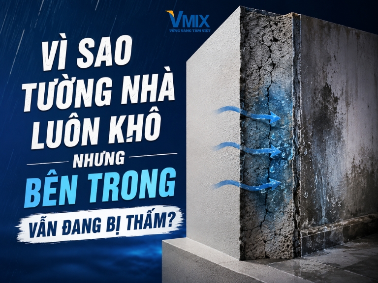 Vì sao tường nhà luôn khô nhưng bên trong vẫn đang bị thấm?