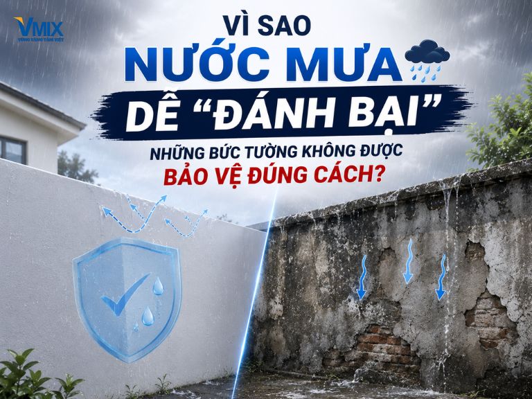 Vì sao nước mưa dễ “đánh bại” những bức tường không được bảo vệ đúng cách?