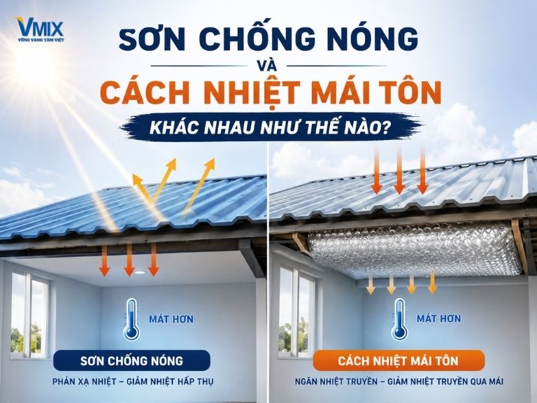 Sơn chống nóng và cách nhiệt mái tôn khác nhau như thế nào?