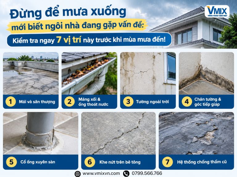 Đừng để mưa xuống mới biết ngôi nhà đang gặp vấn đề: Kiểm tra ngay 7 vị trí này trước khi mùa mưa đến!