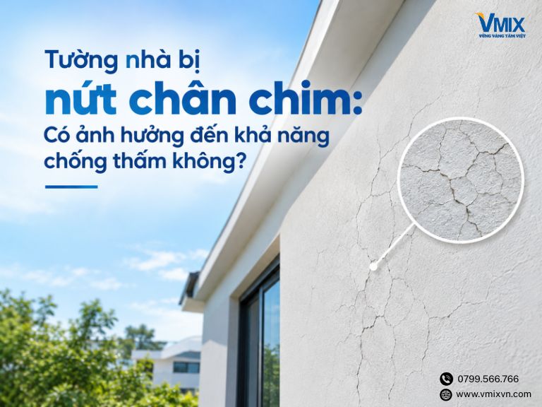 Tường nhà bị nứt chân chim: Có ảnh hưởng đến khả năng chống thấm không?
